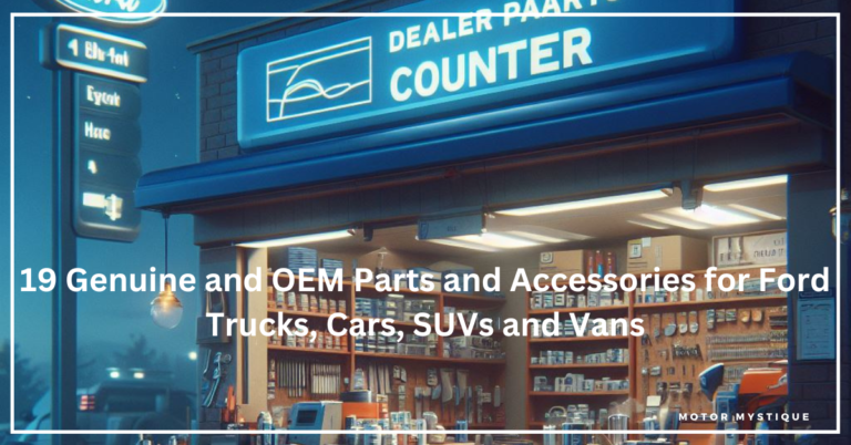 Assortment of OEM Ford parts and genuine accessories